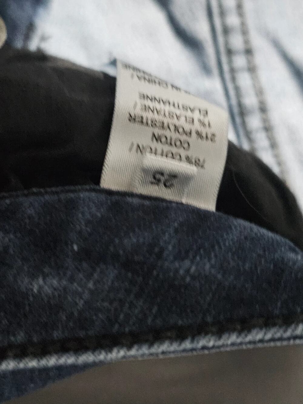Revolution blue wash denim jeans faded whiskering five pocket zip fly